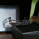 Security Personalized Name Bangle Bracelets For Couple