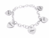 Personalized Love Heart Name Bracelet for Daily Wear