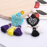 Sehuoran Bohemian Drop Earrings For Women Wedding Tassel Earrings