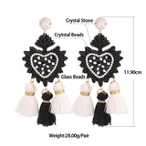 Sehuoran Bohemian Drop Earrings For Women Wedding Tassel Earrings