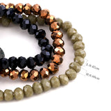 Sehuoran Resin Shell Crystal Bead Tassel Crystal Bracelet