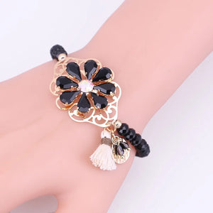 Sehuoran Tassel Bohemian Bracelets & Bangles For Woman Crystal Armbanden