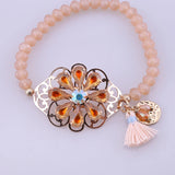Sehuoran Tassel Bohemian Bracelets & Bangles For Woman Crystal Armbanden