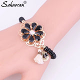 Sehuoran Tassel Bohemian Bracelets & Bangles For Woman Crystal Armbanden