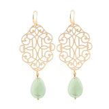 Drop Earrings Copper Shell Natural Stone Statement Earrings For Women