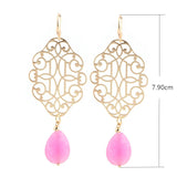 Drop Earrings Copper Shell Natural Stone Statement Earrings For Women