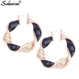 Sehuoran Zinc Alloy Drop Earrings For Women