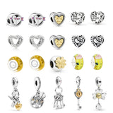20pcs Silver Dog Dangle Charm Beads for Bracelets & Necklace DIY Jewelry