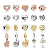 20pcs Silver Dog Dangle Charm Beads for Bracelets & Necklace DIY Jewelry