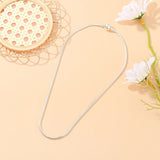 45cm Snake Chain Necklace with Beaded Charms Pendant for Women Men