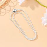 45cm Snake Chain Necklace with Beaded Charms Pendant for Women Men