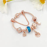 Glass Crystal Beads Tree Of Life Pendant Bracelets Star Charm Rose Bracelet