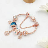 Glass Crystal Beads Tree Of Life Pendant Bracelets Star Charm Rose Bracelet