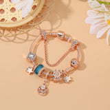 Glass Crystal Beads Tree Of Life Pendant Bracelets Star Charm Rose Bracelet