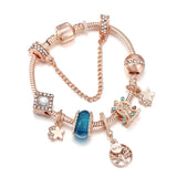 Glass Crystal Beads Tree Of Life Pendant Bracelets Star Charm Rose Bracelet