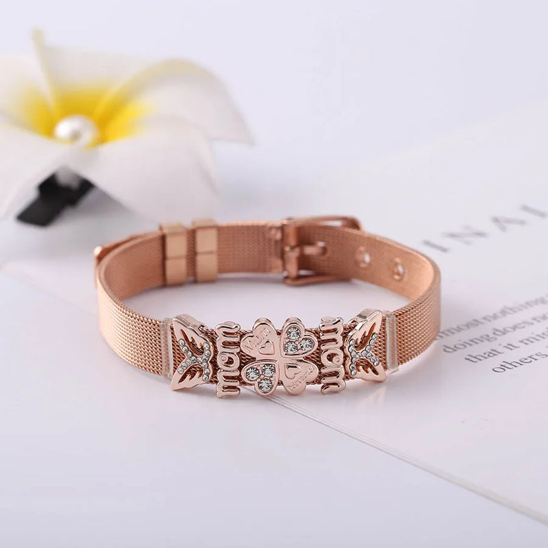Colorful Stainless Steel Mesh Watch Belt Bracelets For Women Men