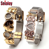 Colorful Stainless Steel Mesh Watch Belt Bracelets For Women Men