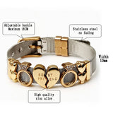 Colorful Stainless Steel Mesh Watch Belt Bracelets For Women Men