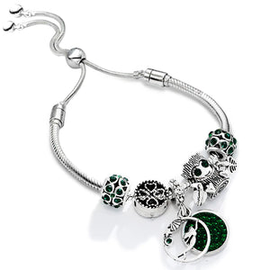 Flying Love Aircraft Charm Bracelet for Women