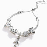 Flying Love Aircraft Charm Bracelet for Women