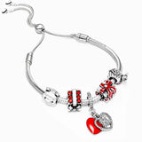 Flying Love Aircraft Charm Bracelet for Women