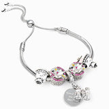 Flying Love Aircraft Charm Bracelet for Women
