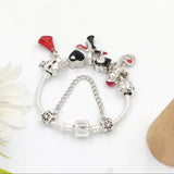 Skeleton Heart Charm Bracelet for Women