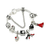 Skeleton Heart Charm Bracelet for Women