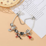 Skeleton Heart Charm Bracelet for Women