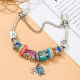 Travel Charm Bracelet for Women Silver Bangle