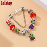 Christmas Bell Charm Bracelet for Women