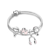 Kids Anime Animal Heart Bracelet Charm Bangle