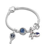 Crystal Fox Beads Silver Charm Bracelets For Women Chinese Style