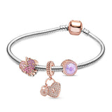 Crystal Fox Beads Silver Charm Bracelets For Women Chinese Style