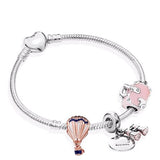 Crystal Fox Beads Silver Charm Bracelets For Women Chinese Style