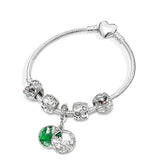Animal Beads Heart Charm Bracelet Women Snake Chain Girl Bangle Jewelry