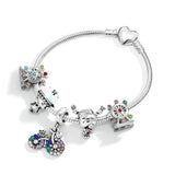Animal Beads Heart Charm Bracelet Women Snake Chain Girl Bangle Jewelry