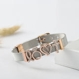 Two-Tone Stainless Steel Heart Beat Bracelet
