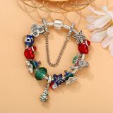Reindeer & Heart House Charm Bracelet Snowflake Christmas Tree