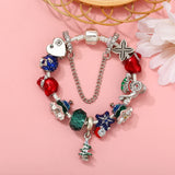 Reindeer & Heart House Charm Bracelet Snowflake Christmas Tree