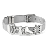 Two-Tone Mesh Bracelets My Angel & Skate Beads Bangle