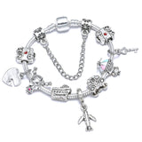 Airplane Charm Bracelet Anime Luggage Beaded Bangl