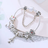 Airplane Charm Bracelet Anime Luggage Beaded Bangl