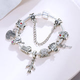 Airplane Charm Bracelet Anime Luggage Beaded Bangl
