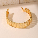 Selead Classic Cuff Bangle Chain Plated Wristband Bracelet