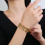 Gold-Plated Copper Bracelets for Men and Women