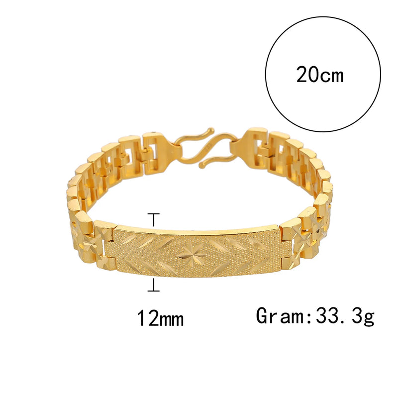 Selead Flat Side Bracelet Chain Plated Copper Bracelets Wedding Jewelry