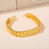 Selead Flat Side Bracelet Chain Plated Copper Bracelets Wedding Jewelry