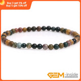 4-12mm Yellow Ocean Jasper Round Beaded Bracelet