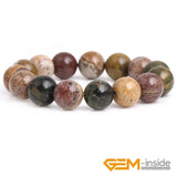 4-12mm Yellow Ocean Jasper Round Beaded Bracelet